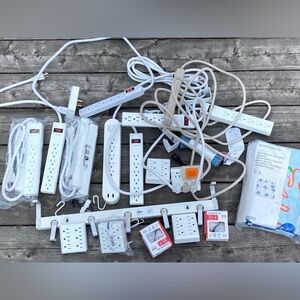 Huge Ikea Furniture Lot - 14 Power Bars, Lights, Bed Sheets, Wall Mount